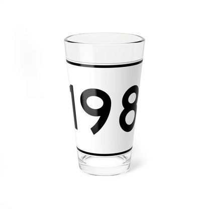 MA Route 198 (Massachusetts) (Road Sign) Pint Glass 16oz 16oz - Go Mug Yourself