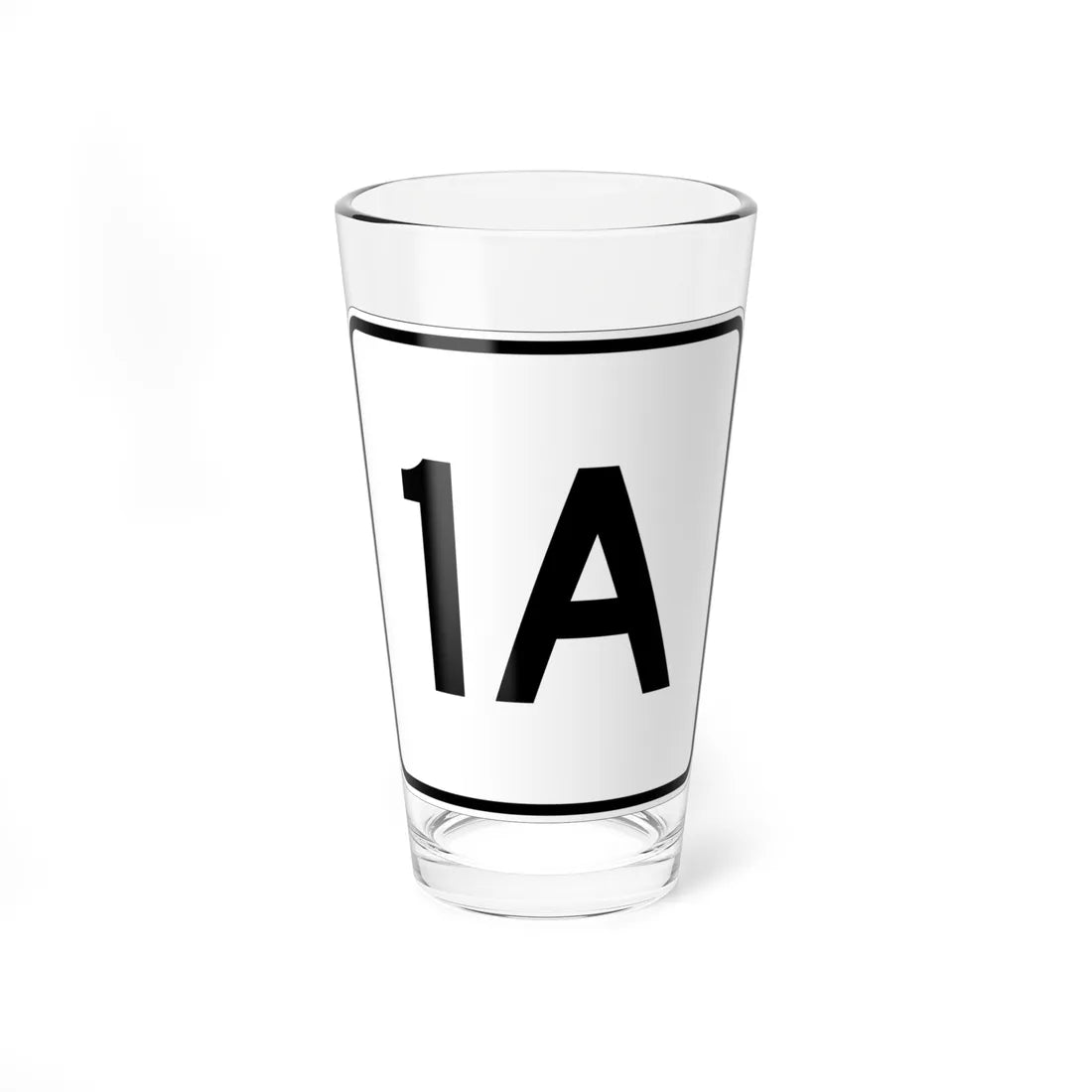 MA Route 1A (Massachusetts) (Road Sign) Pint Glass 16oz 16oz - Go Mug Yourself