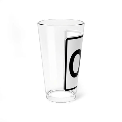 MA Route 2-digit template (Massachusetts) (Road Sign) Pint Glass 16oz - Go Mug Yourself