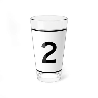 MA Route 2 (Massachusetts) (Road Sign) Pint Glass 16oz 16oz - Go Mug Yourself