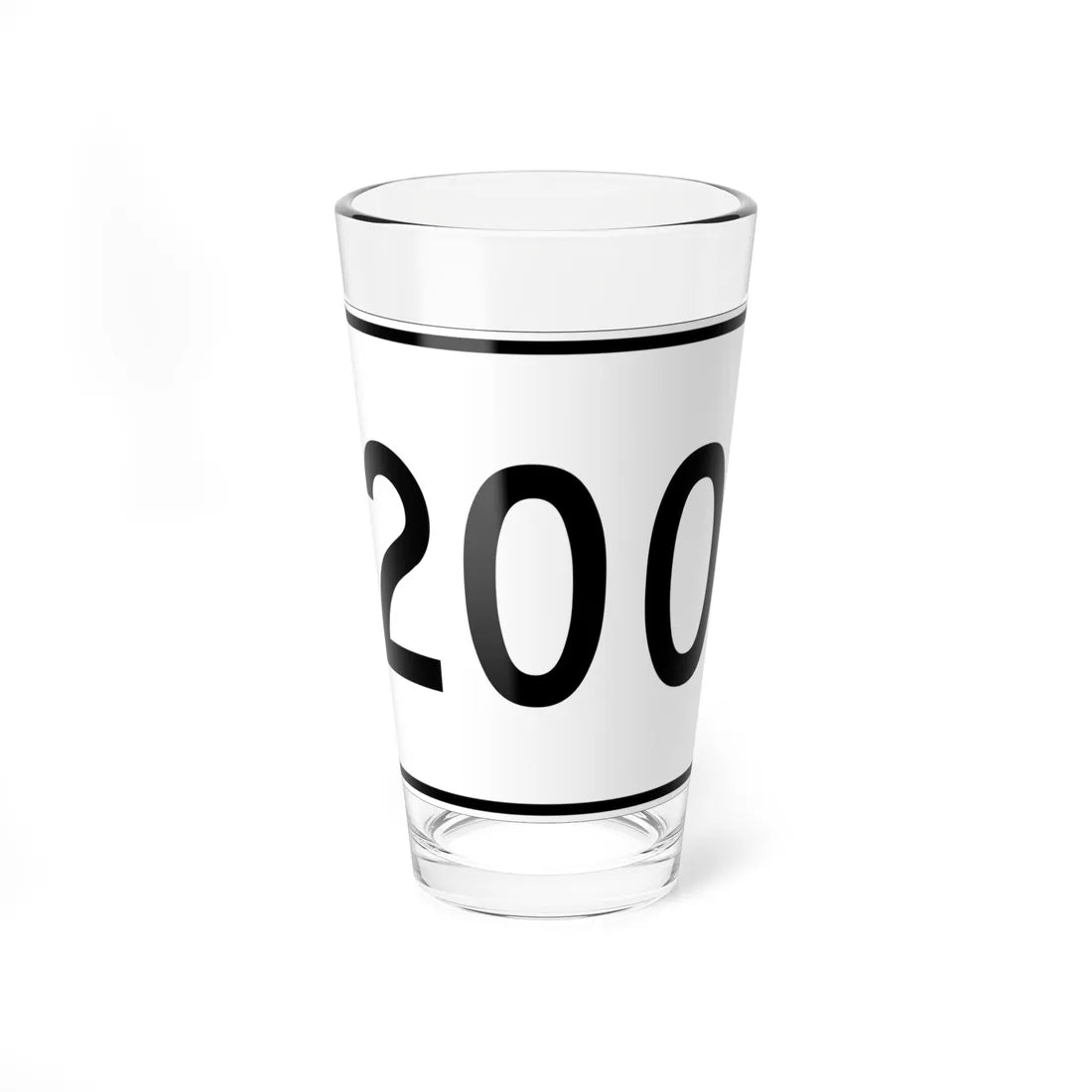 MA Route 200 (Massachusetts) (Road Sign) Pint Glass 16oz 16oz - Go Mug Yourself
