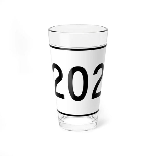 MA Route 202 (Massachusetts) (Road Sign) Pint Glass 16oz 16oz - Go Mug Yourself