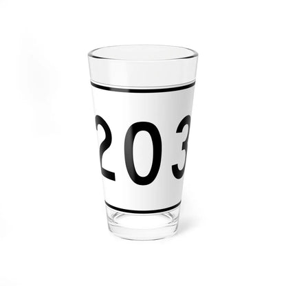 MA Route 203 (Massachusetts) (Road Sign) Pint Glass 16oz 16oz - Go Mug Yourself