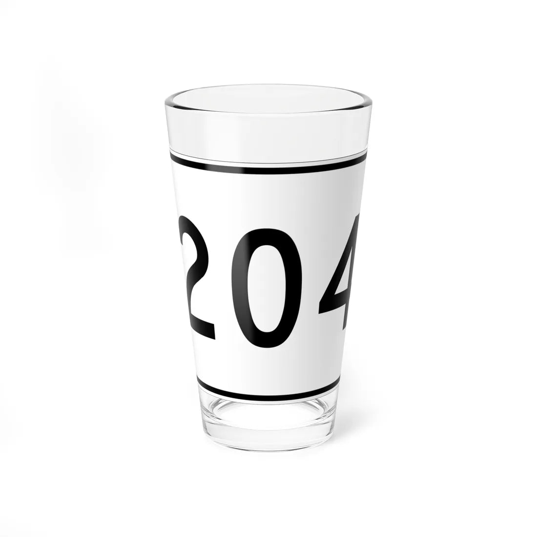 MA Route 204 (Massachusetts) (Road Sign) Pint Glass 16oz 16oz - Go Mug Yourself