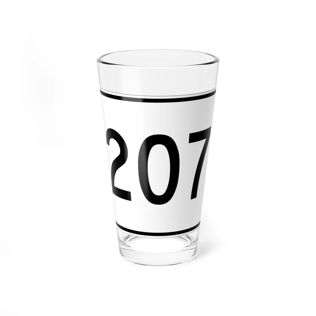 MA Route 207 (Massachusetts) (Road Sign) Pint Glass 16oz - Go Mug Yourself