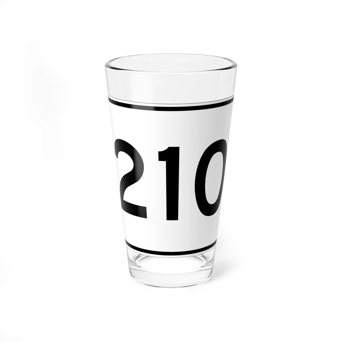 MA Route 210 (Massachusetts) (Road Sign) Pint Glass 16oz - Go Mug Yourself