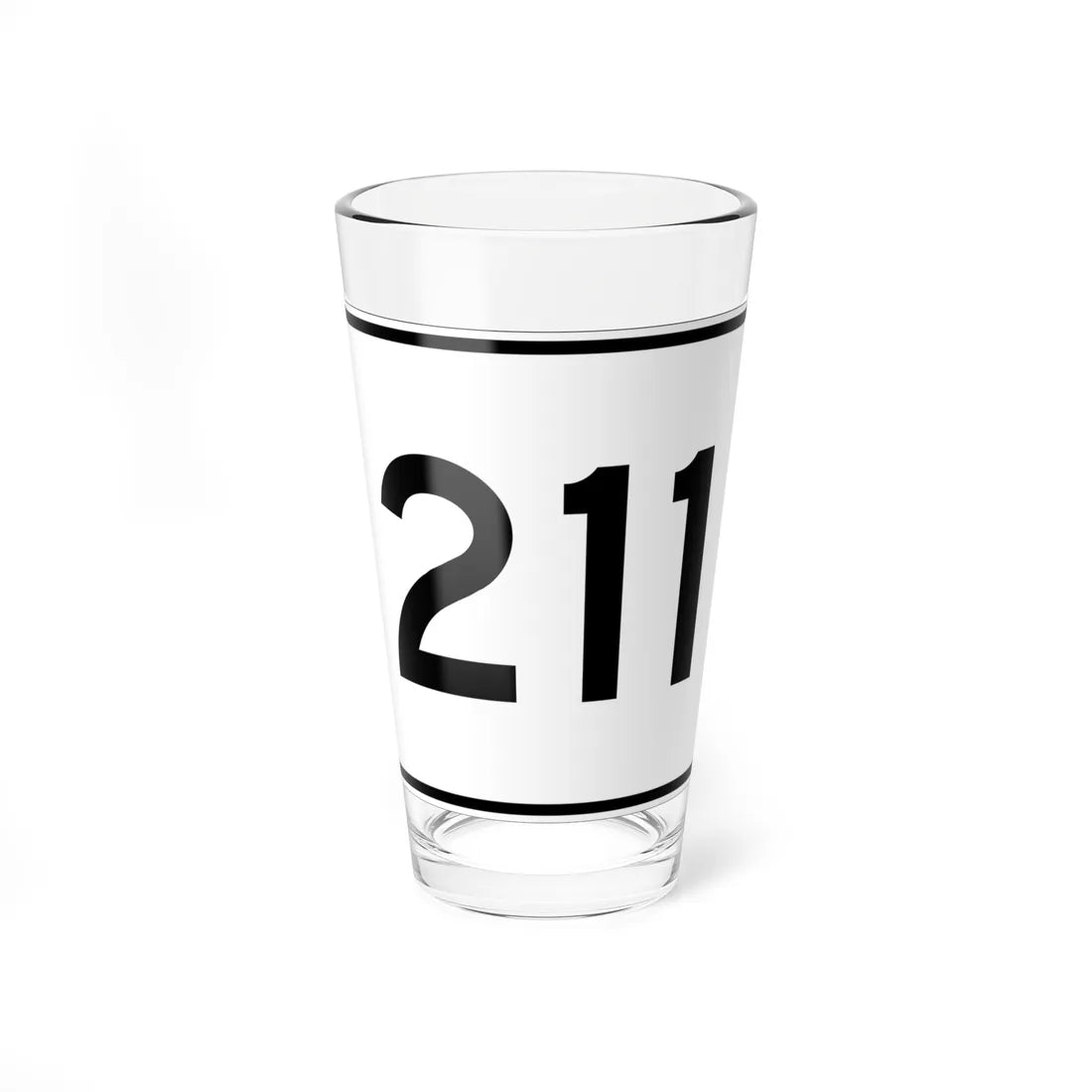 MA Route 211 (Massachusetts) (Road Sign) Pint Glass 16oz 16oz - Go Mug Yourself
