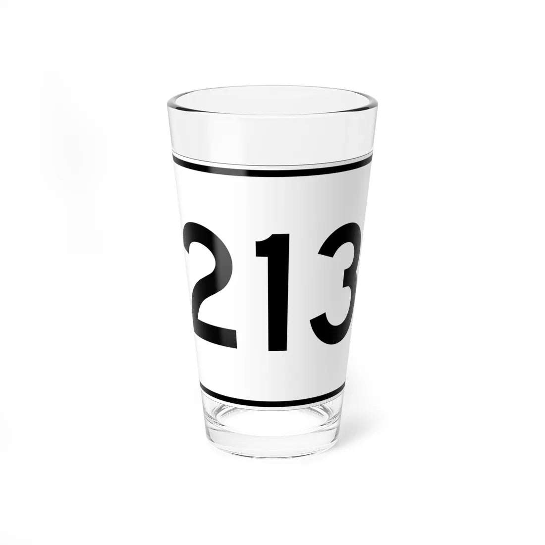 MA Route 213 (Massachusetts) (Road Sign) Pint Glass 16oz 16oz - Go Mug Yourself