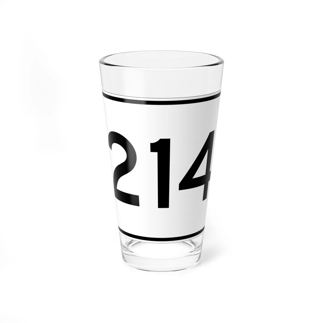 MA Route 214 (Massachusetts) (Road Sign) Pint Glass 16oz 16oz - Go Mug Yourself