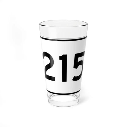 MA Route 215 (Massachusetts) (Road Sign) Pint Glass 16oz 16oz - Go Mug Yourself