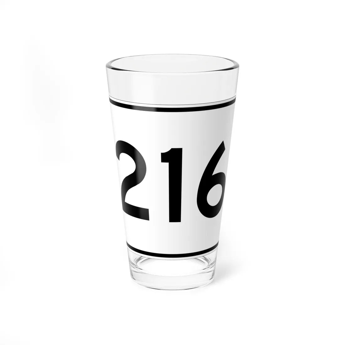 MA Route 216 (Massachusetts) (Road Sign) Pint Glass 16oz 16oz - Go Mug Yourself