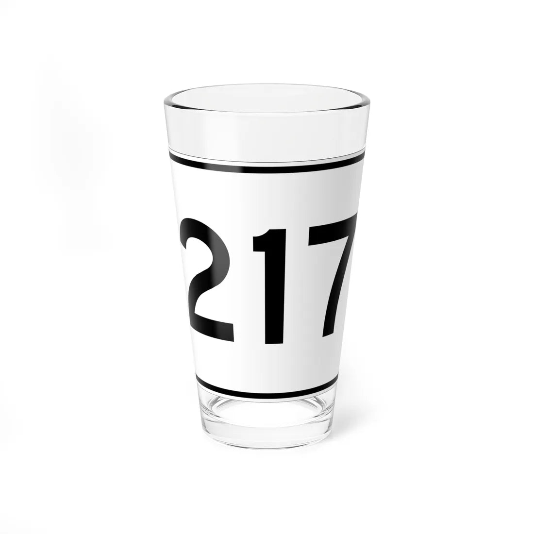 MA Route 217 (Massachusetts) (Road Sign) Pint Glass 16oz 16oz - Go Mug Yourself