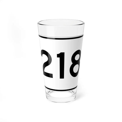 MA Route 218 (Massachusetts) (Road Sign) Pint Glass 16oz 16oz - Go Mug Yourself
