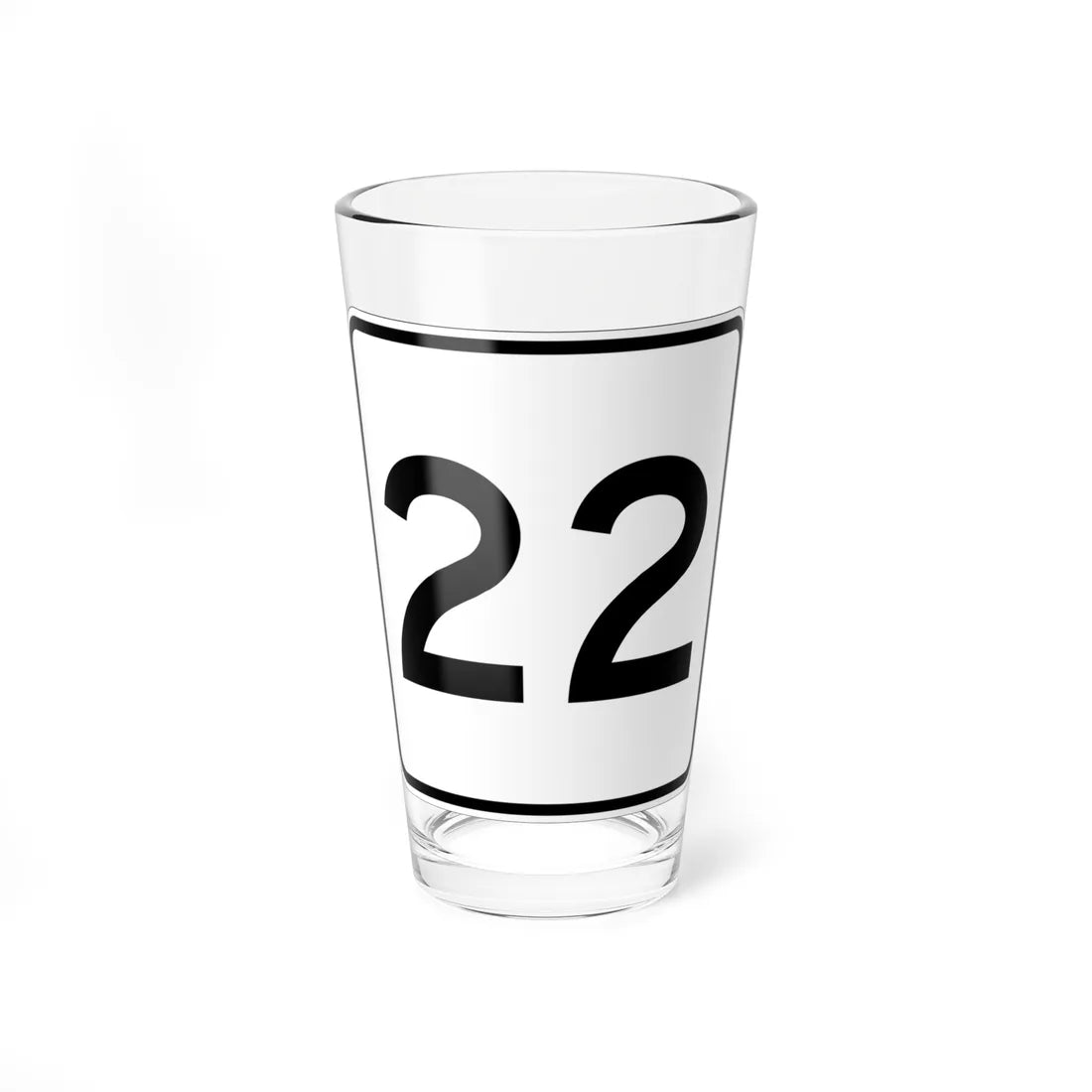 MA Route 22 (Massachusetts) (Road Sign) Pint Glass 16oz 16oz - Go Mug Yourself