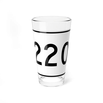 MA Route 220 (Massachusetts) (Road Sign) Pint Glass 16oz 16oz - Go Mug Yourself