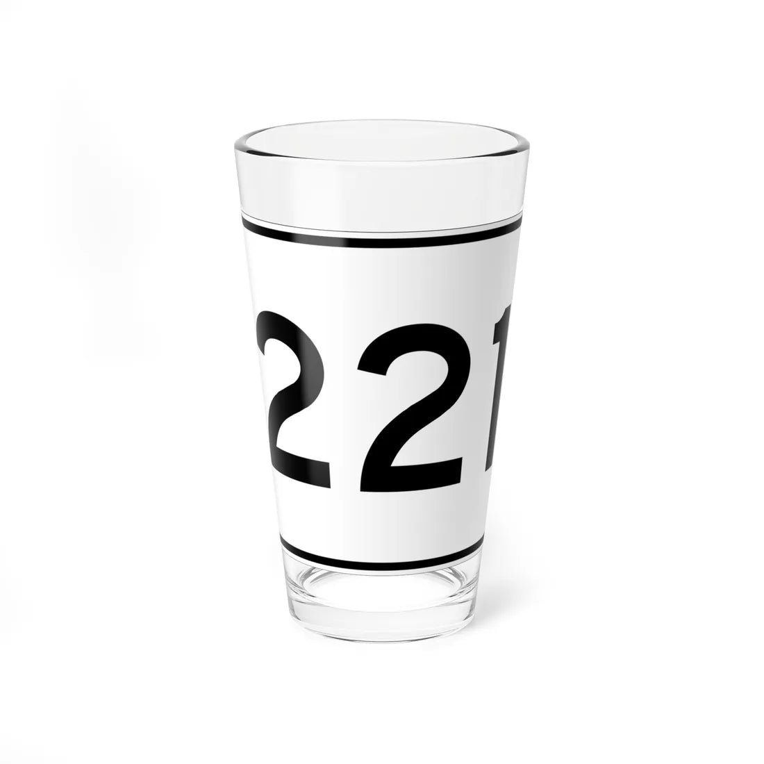 MA Route 221 (Massachusetts) (Road Sign) Pint Glass 16oz 16oz - Go Mug Yourself