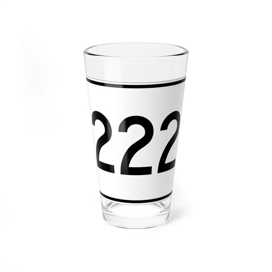 MA Route 222 (Massachusetts) (Road Sign) Pint Glass 16oz 16oz - Go Mug Yourself