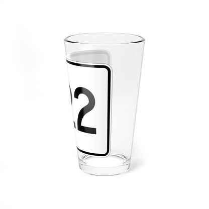 MA Route 222 (Massachusetts) (Road Sign) Pint Glass 16oz - Go Mug Yourself