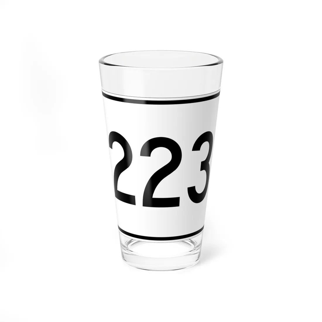 MA Route 223 (Massachusetts) (Road Sign) Pint Glass 16oz 16oz - Go Mug Yourself