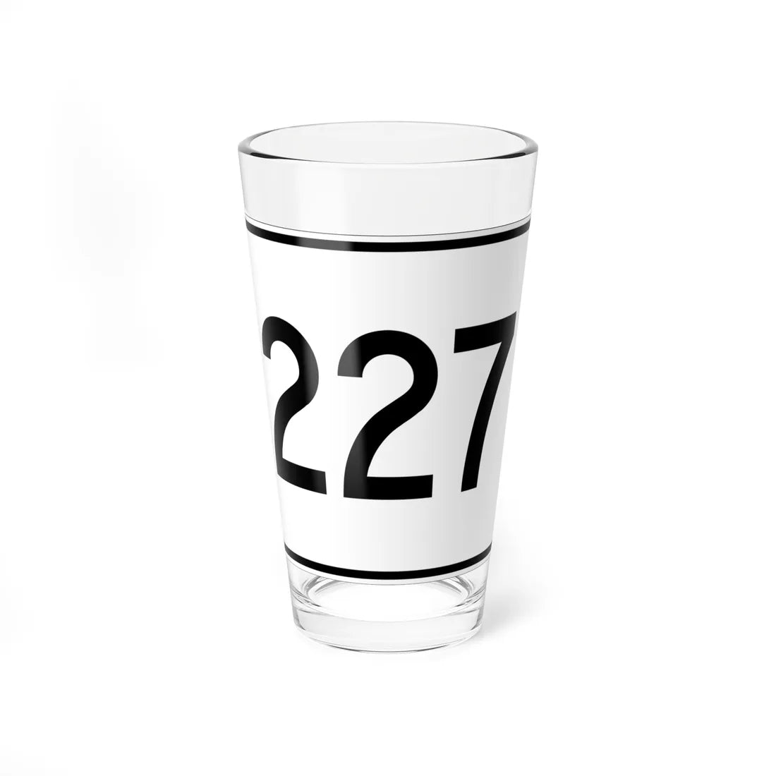 MA Route 227 (Massachusetts) (Road Sign) Pint Glass 16oz 16oz - Go Mug Yourself