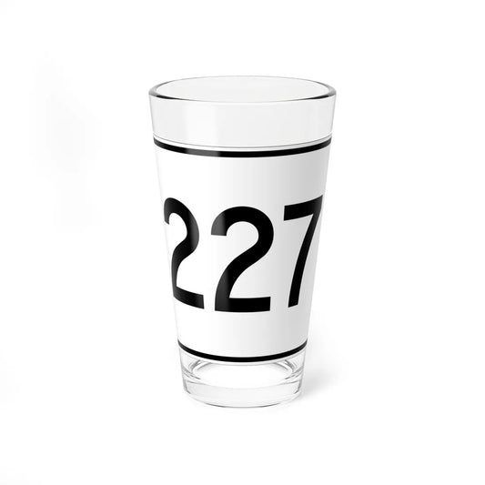 MA Route 227 (Massachusetts) (Road Sign) Pint Glass 16oz 16oz - Go Mug Yourself