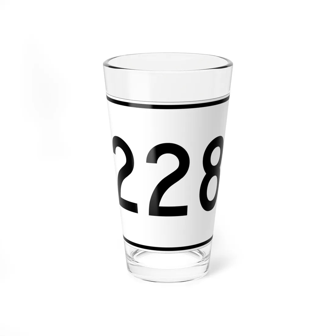 MA Route 228 (Massachusetts) (Road Sign) Pint Glass 16oz 16oz - Go Mug Yourself