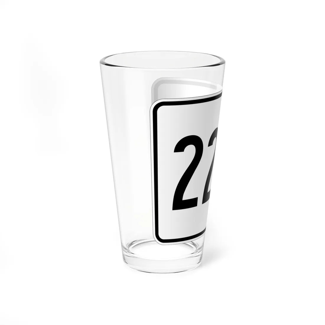 MA Route 228T (Massachusetts) (Road Sign) Pint Glass 16oz - Go Mug Yourself