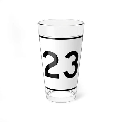 MA Route 23 (Massachusetts) (Road Sign) Pint Glass 16oz 16oz - Go Mug Yourself