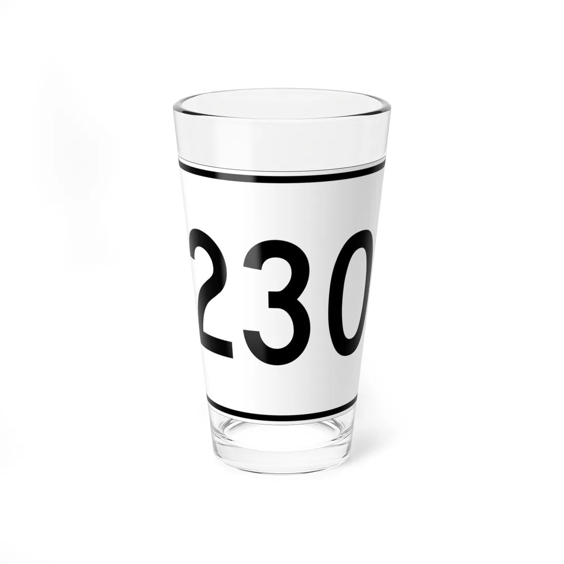 MA Route 230 (Massachusetts) (Road Sign) Pint Glass 16oz 16oz - Go Mug Yourself