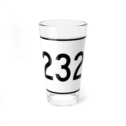 MA Route 232 (Massachusetts) (Road Sign) Pint Glass 16oz 16oz - Go Mug Yourself