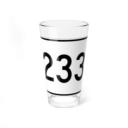 MA Route 233 (Massachusetts) (Road Sign) Pint Glass 16oz - Go Mug Yourself