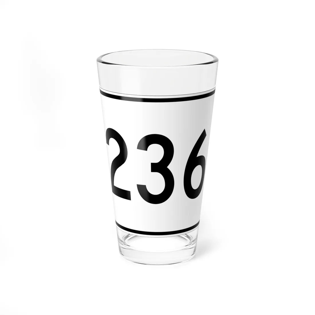 MA Route 236 (Massachusetts) (Road Sign) Pint Glass 16oz 16oz - Go Mug Yourself
