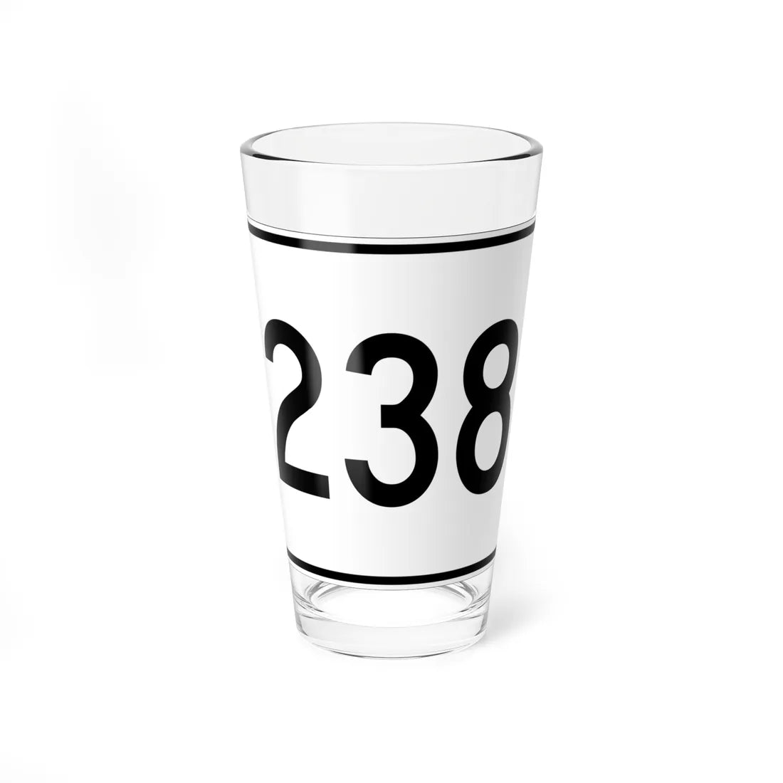 MA Route 238 (Massachusetts) (Road Sign) Pint Glass 16oz 16oz - Go Mug Yourself