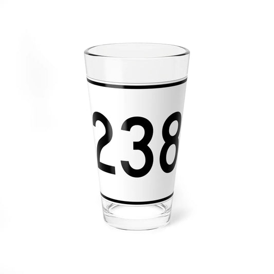 MA Route 238 (Massachusetts) (Road Sign) Pint Glass 16oz 16oz - Go Mug Yourself