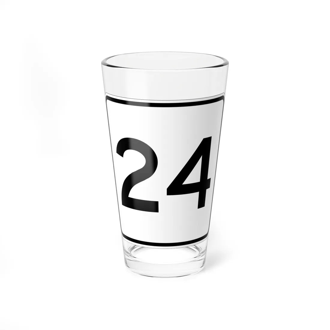 MA Route 24 (Massachusetts) (Road Sign) Pint Glass 16oz 16oz - Go Mug Yourself
