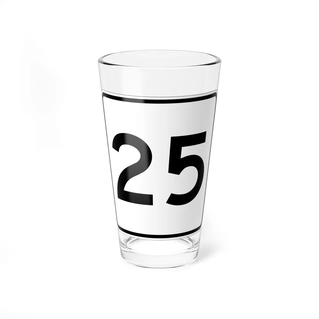 MA Route 25 (Massachusetts) (Road Sign) Pint Glass 16oz - Go Mug Yourself