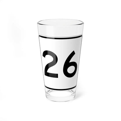 MA Route 26 (Massachusetts) (Road Sign) Pint Glass 16oz 16oz - Go Mug Yourself