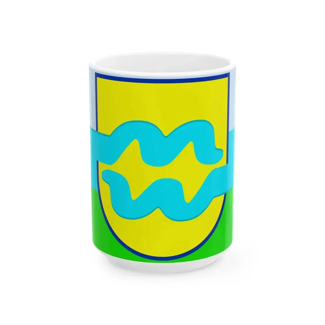 Maas en Waal vlag (Netherlands) White Coffee Mug 15oz - Go Mug Yourself