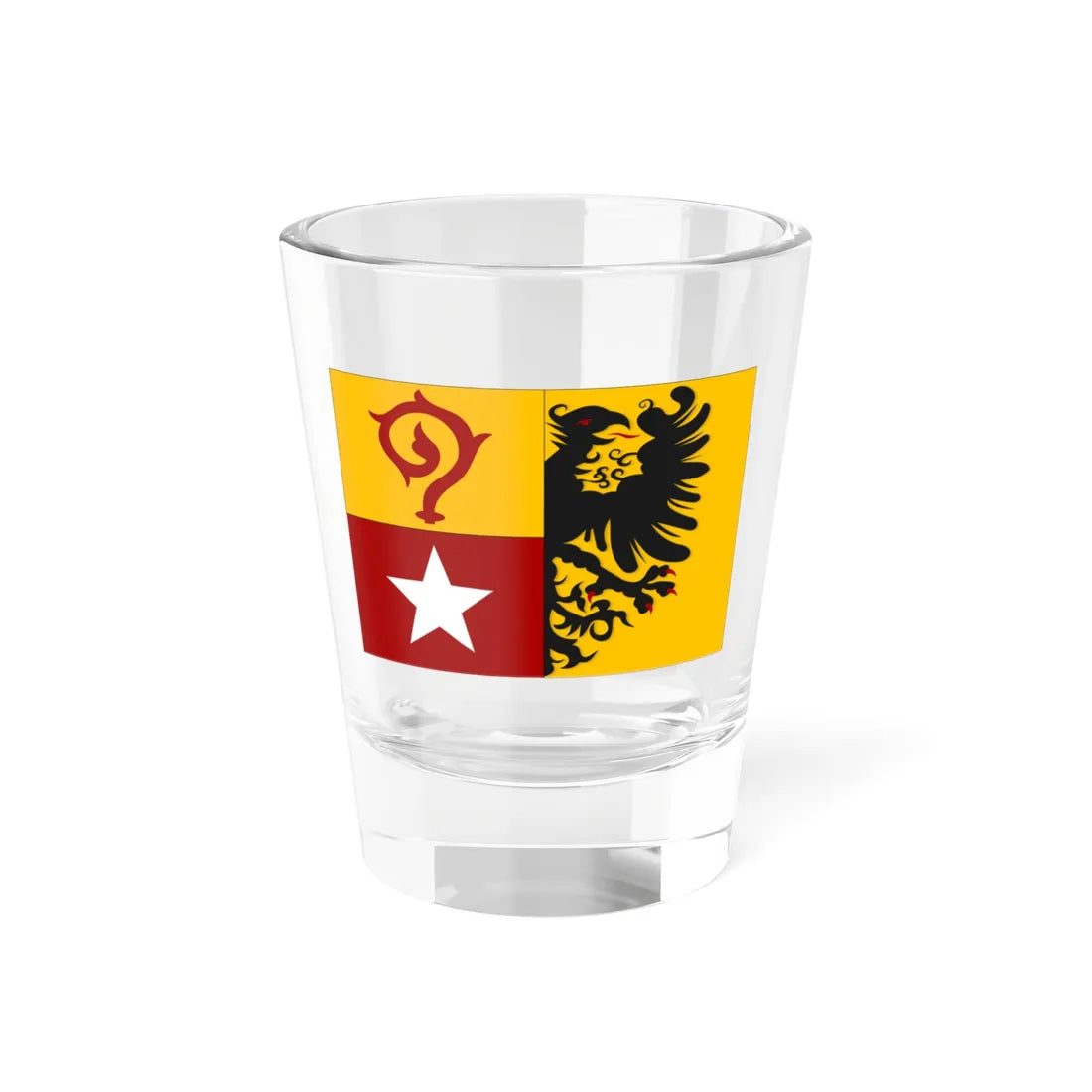 Maasmechelen vlag (Belgium) Shot Glass 1.5oz 1.5oz - Go Mug Yourself