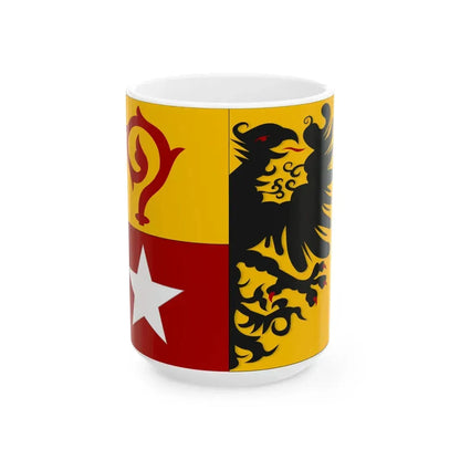 Maasmechelen vlag (Belgium) White Coffee Mug 15oz - Go Mug Yourself