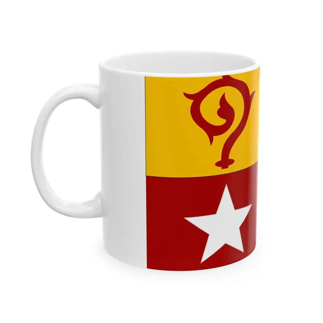 Maasmechelen vlag (Belgium) White Coffee Mug - Go Mug Yourself