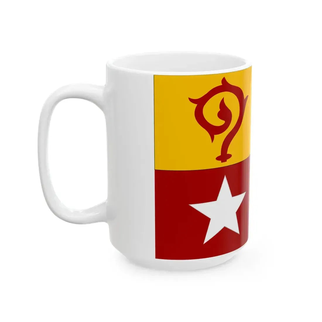 Maasmechelen vlag (Belgium) White Coffee Mug - Go Mug Yourself