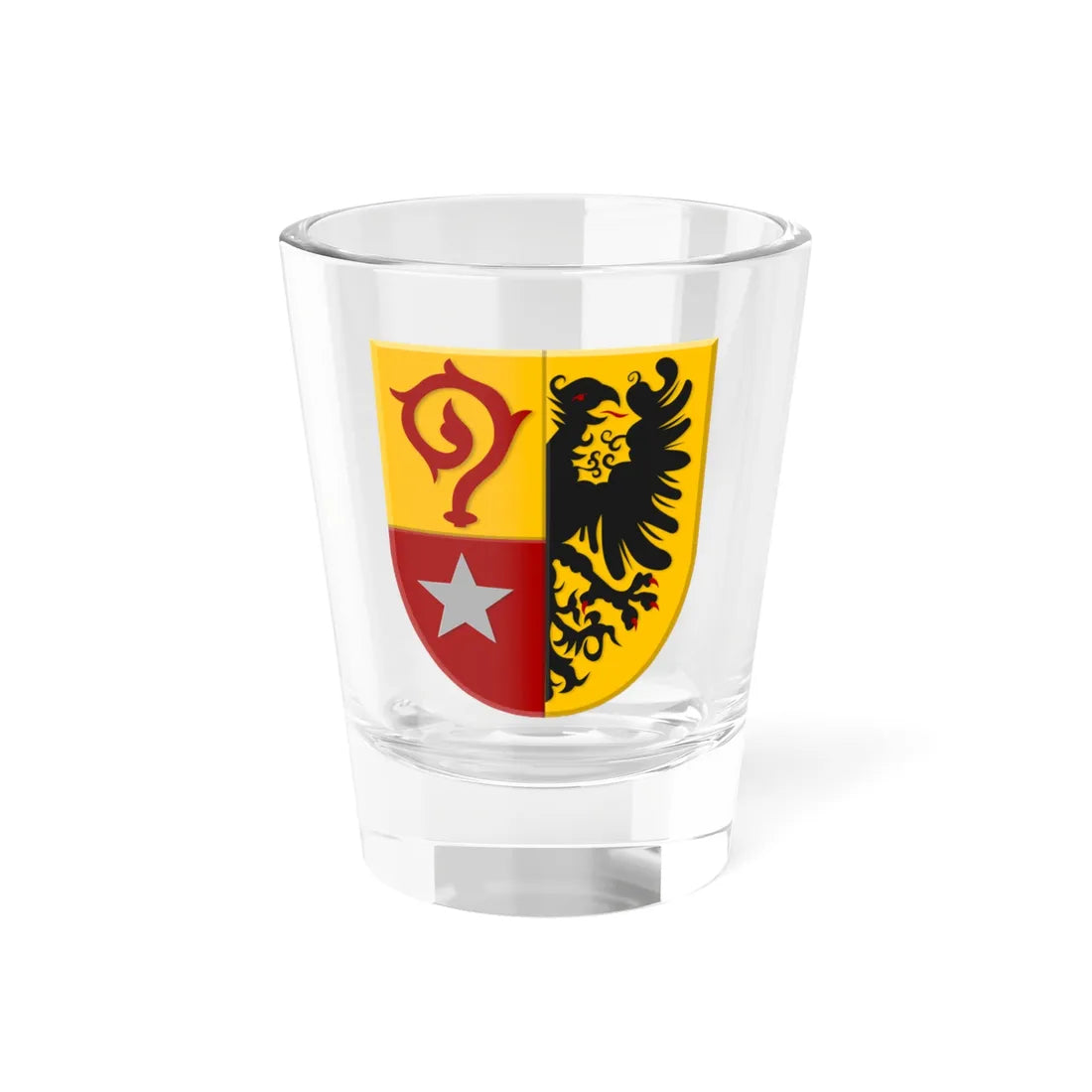 Maasmechelen wapen1 (Belgium) (Coat of Arms) Shot Glass 1.5oz 1.5oz - Go Mug Yourself