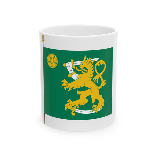 Maasotakoulun lippu (Finland) White Coffee Mug-11oz-Go Mug Yourself