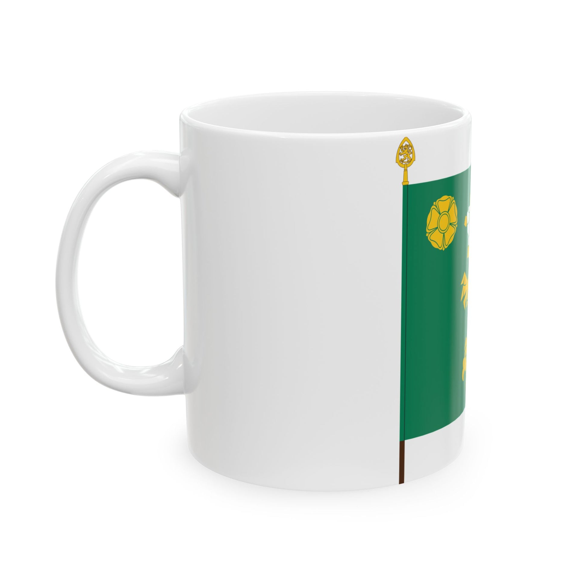 Maasotakoulun lippu (Finland) White Coffee Mug-Go Mug Yourself