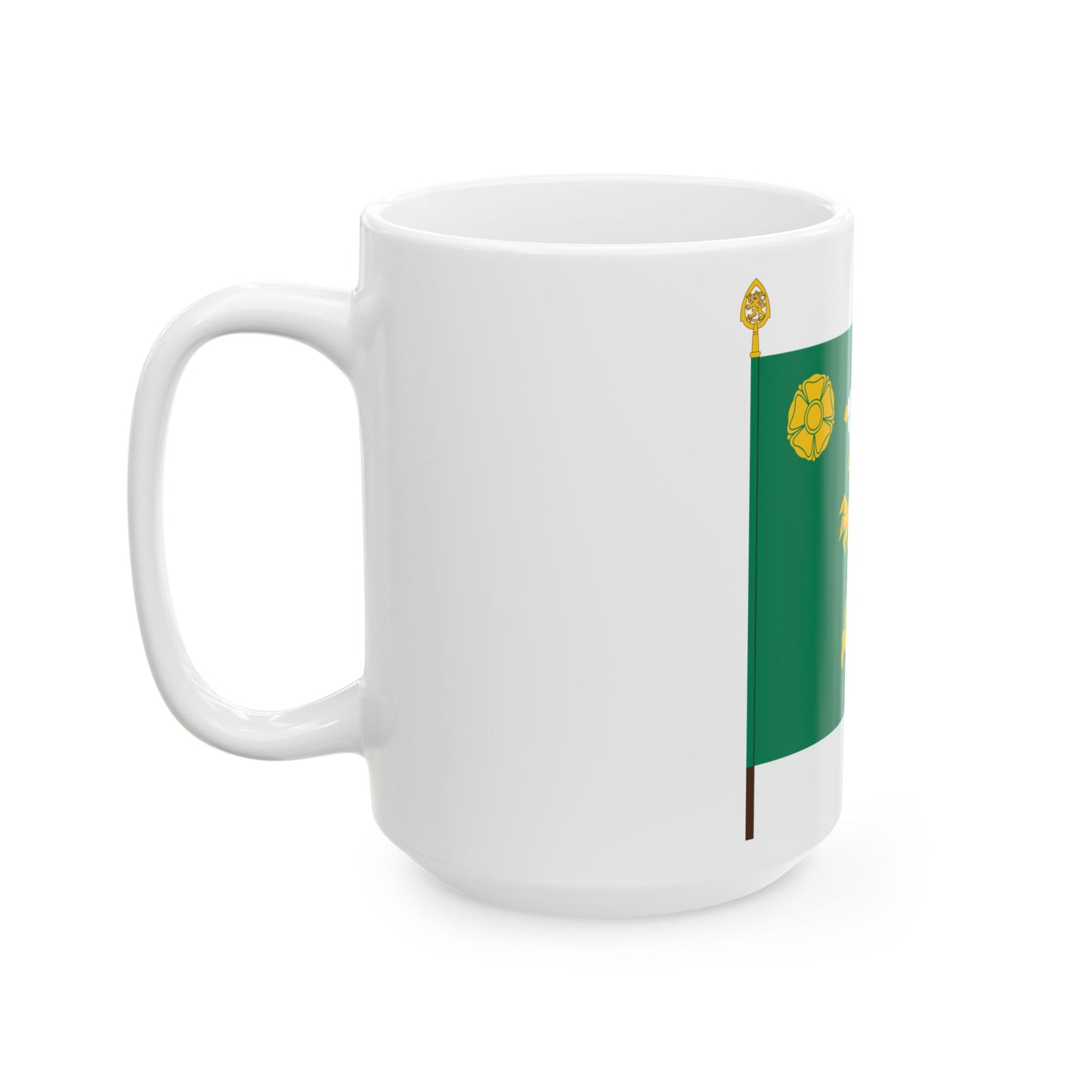 Maasotakoulun lippu (Finland) White Coffee Mug-Go Mug Yourself