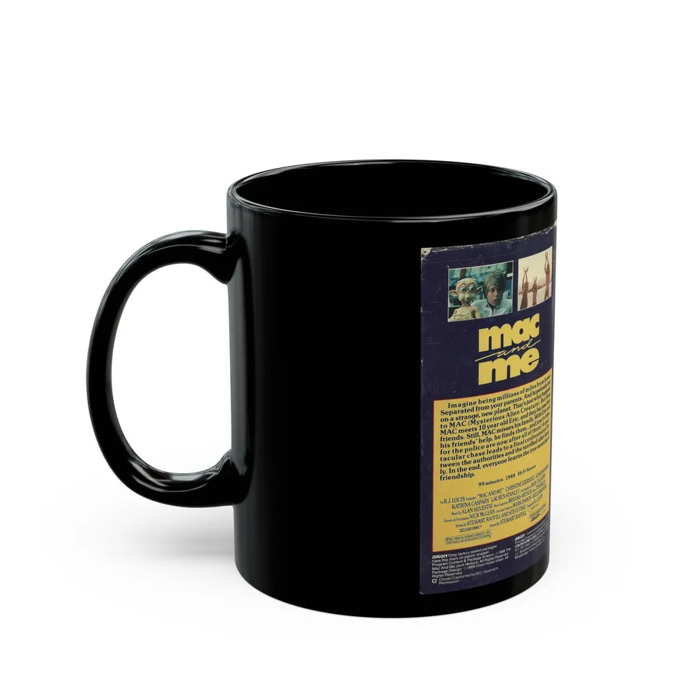 MAC AND ME (VHS COVER) - Black Coffee Mug-Go Mug Yourself