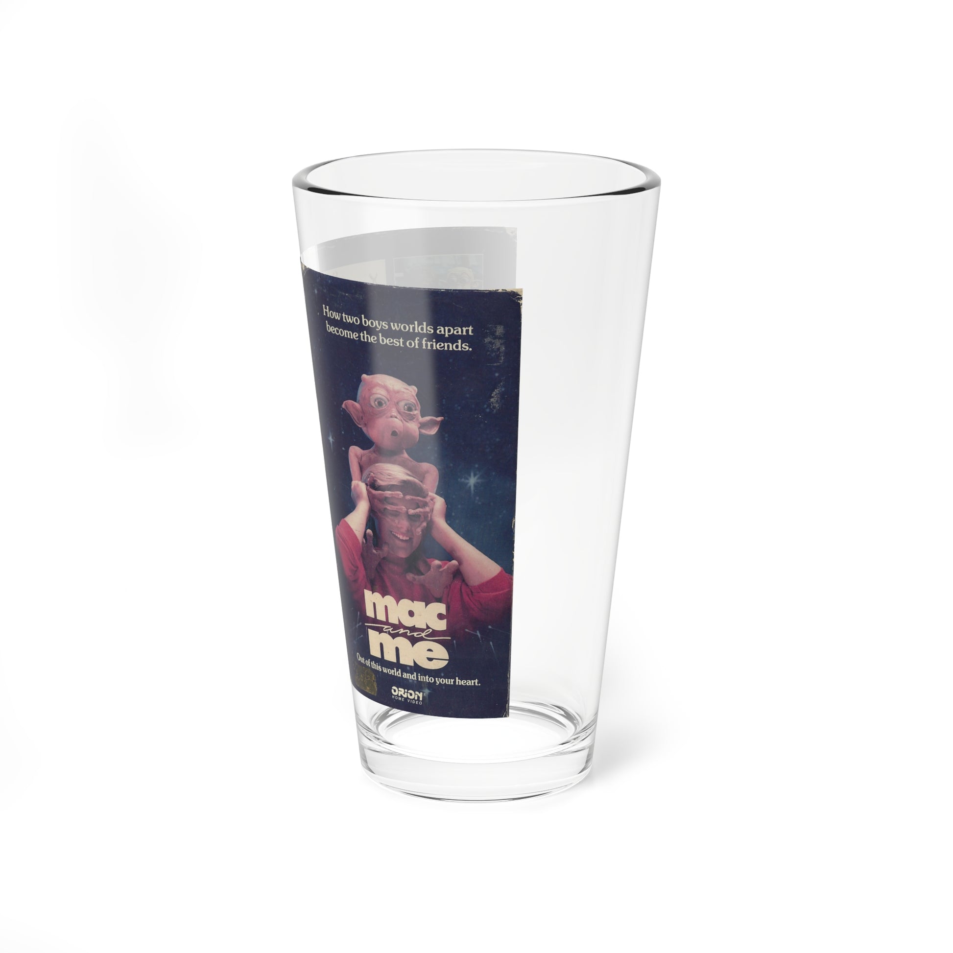 MAC AND ME (VHS COVER) Pint Glass 16oz-Go Mug Yourself