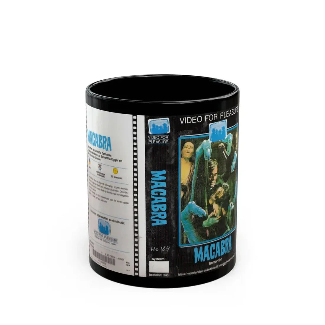 MACABRA VIDEO FOR PLEASURE (VHS COVER) - Black Coffee Mug 11oz - Go Mug Yourself