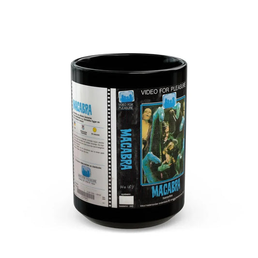 MACABRA VIDEO FOR PLEASURE (VHS COVER) - Black Coffee Mug 15oz - Go Mug Yourself